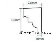 产品分解图型 - 檐口线，型号：SX311-YK-3，规格：230x310mm(3) - 乐山三象EPS建材 ls.sx311.cc